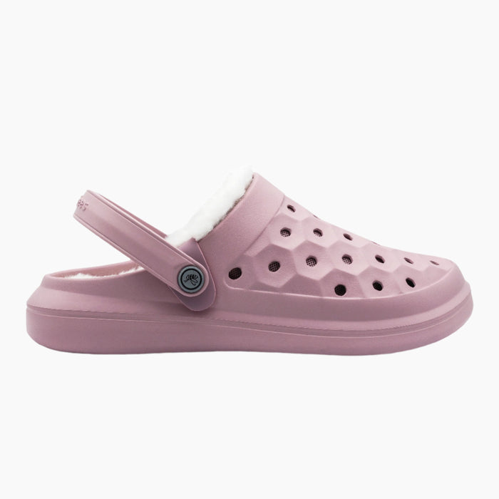 Misted Mauve Womens Varsity Lined Clog#color_misted-mauve-natural