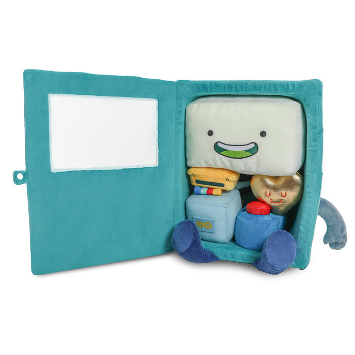 Adventure Time BMO 12-inch glow-in-the-dark interactive plush toy from Adventure Time with soft fabric and detailed design.