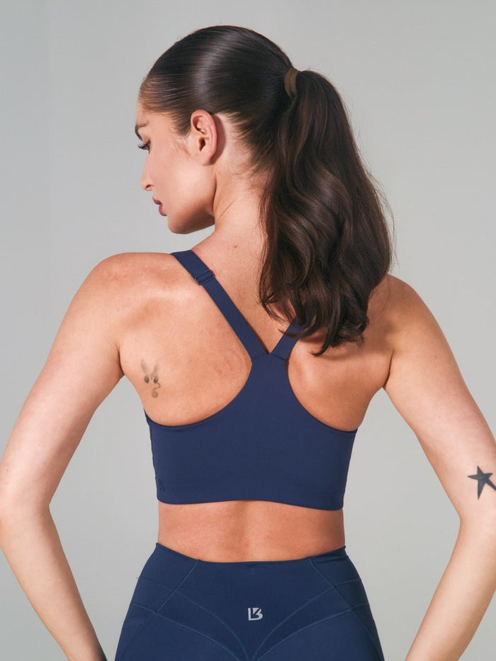 Airbrush Sports Bra - Baked Blue