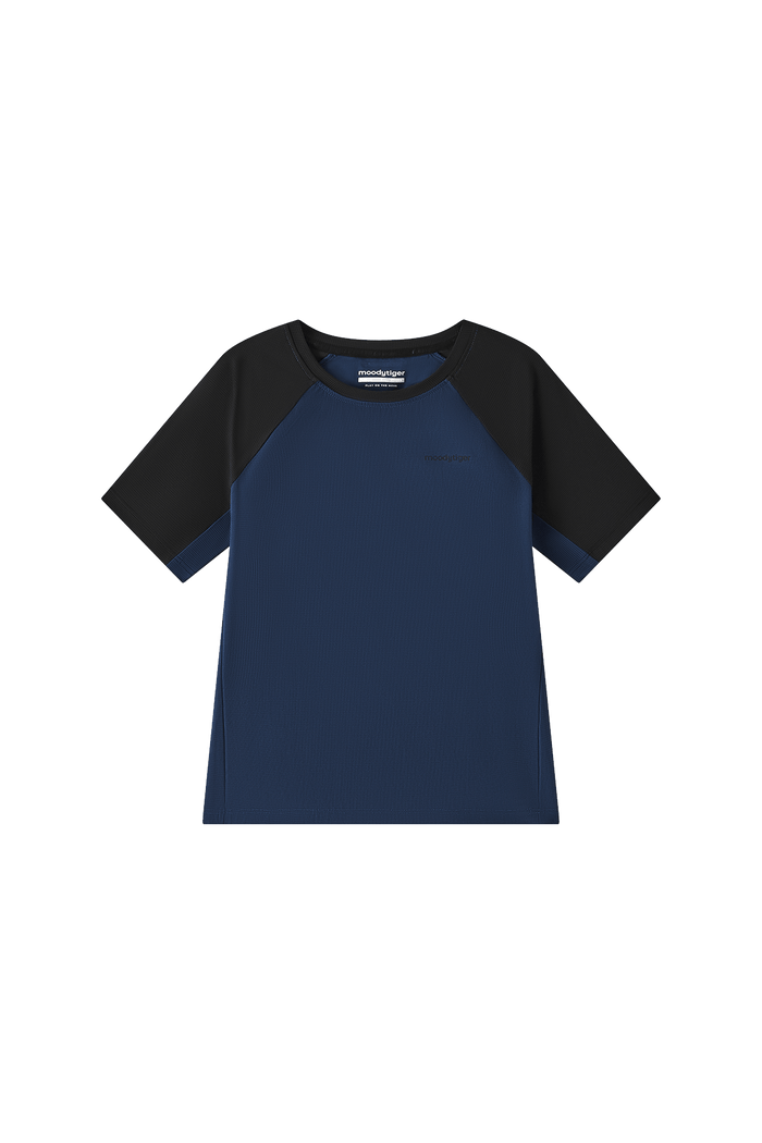 Colour Blocking Short Sleeve Tee **Midnight**