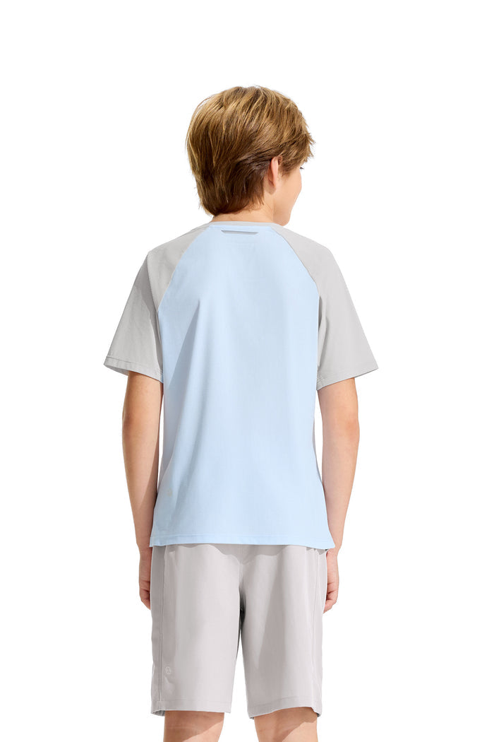 Colour Blocking Short Sleeve Tee **Ice Water**