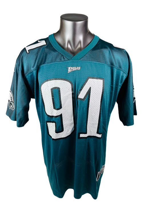 ANDY HARMON PHILADELPHIA EAGLES VINTAGE 1990'S STARTER JERSEY ADULT 52