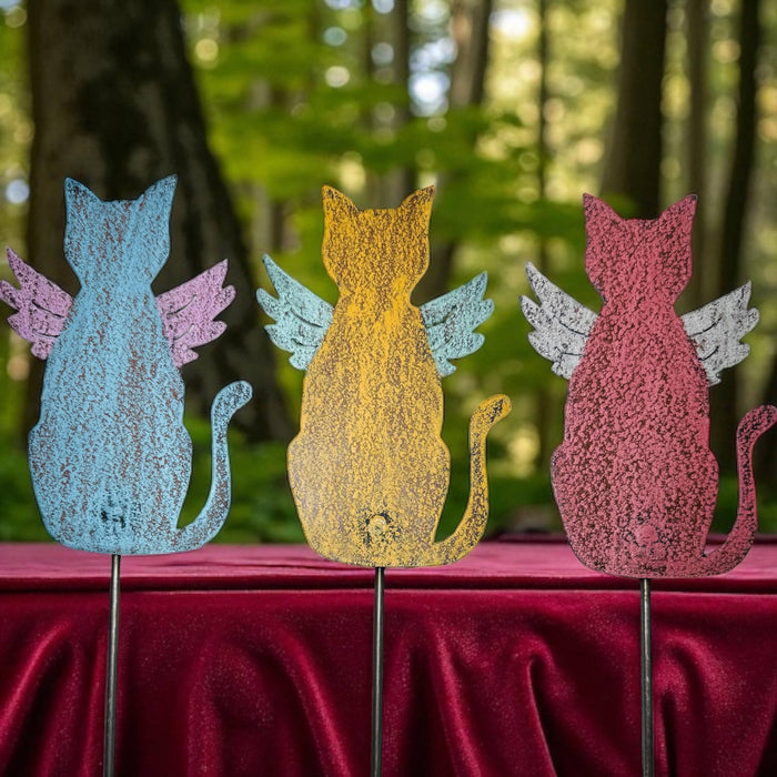 Angel Cat Plant Stake