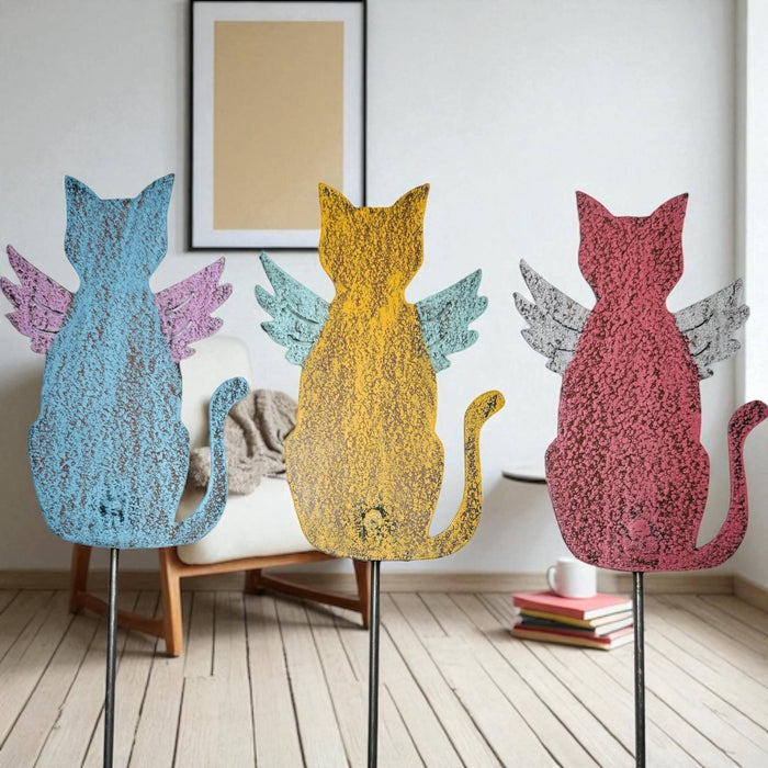 Angel Cat Plant Stake