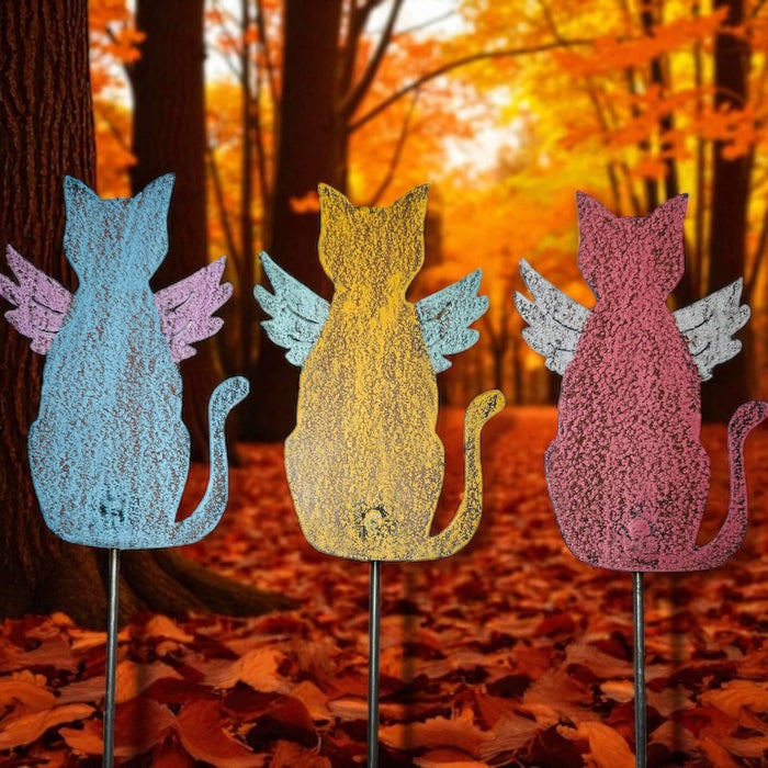 Angel Cat Plant Stake