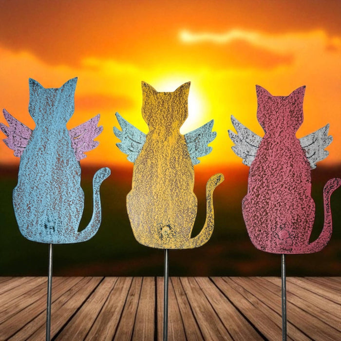 Angel Cat Plant Stake