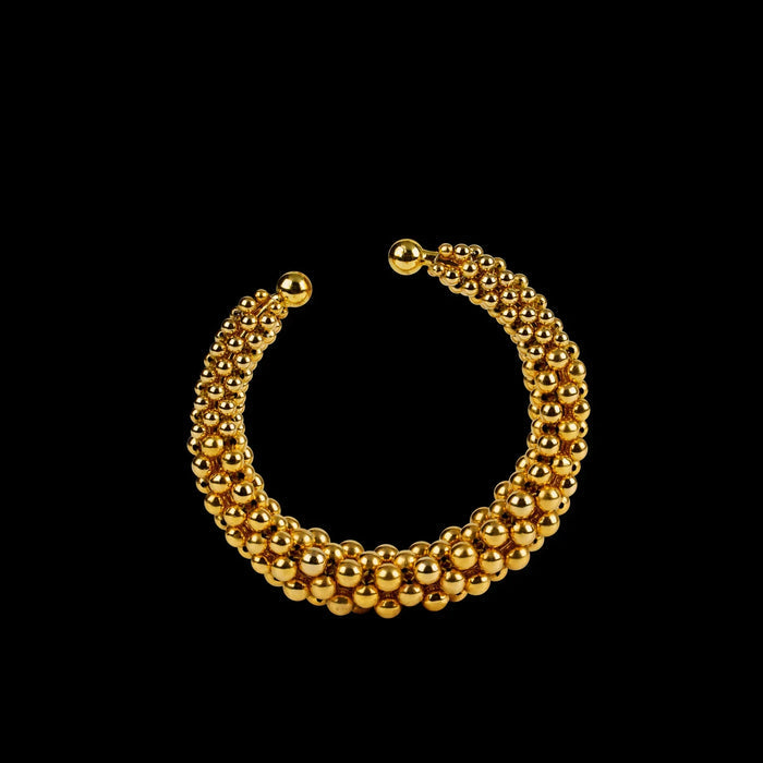Object & Dawn Artemisia 4D Supple Cuff in gold, modular fashion, ghost image side view