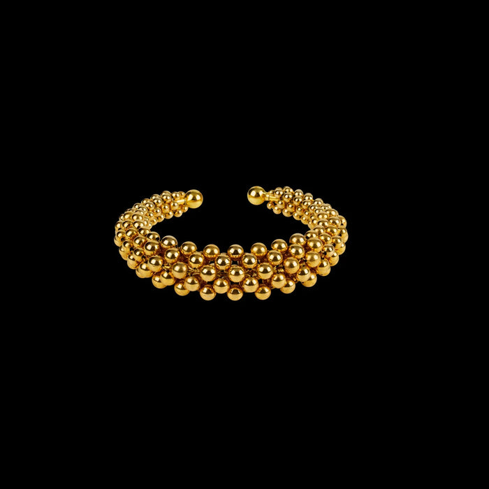 Object & Dawn Artemisia 4D Supple Cuff in gold, modular fashion, ghost image side view