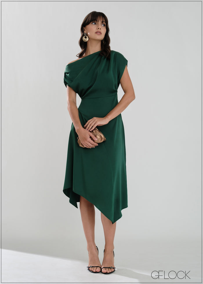 Asymmetric Midi Dress - women’s dress at GFLOCK Sri Lanka