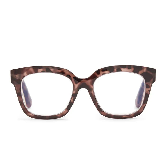 Ava Beige Tortoise + Blue Light Readers +1.25