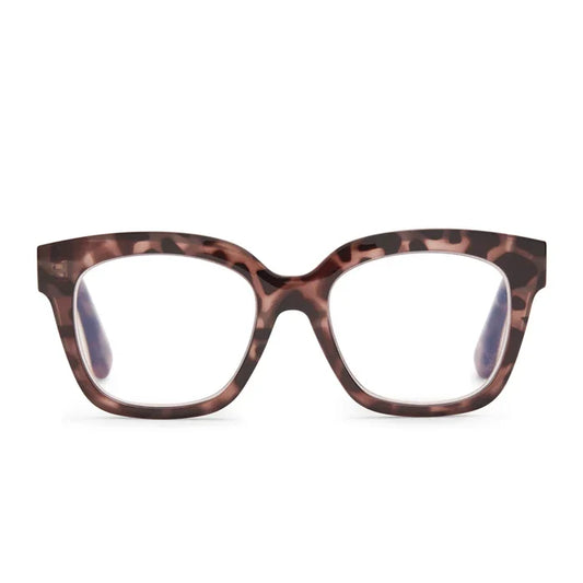 Ava Beige Tortoise + Blue Light Readers +.50