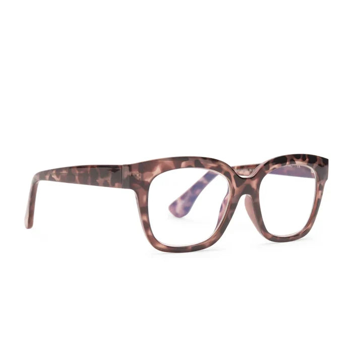 Ava Beige Tortoise + Blue Light Readers +.50