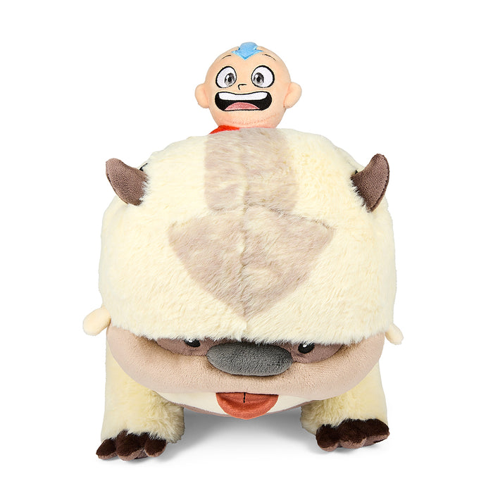 18-inch Avatar: The Last Airbender plush featuring stylized Appa with Aang, soft and cuddly character toy for fans.