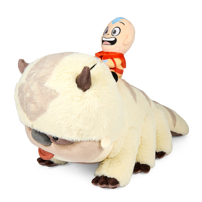 Avatar: The Last Airbender 18-inch plush featuring Appa with Aang, soft and cuddly character plush toy from the animated series.