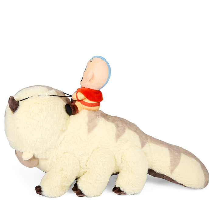18-inch Avatar: The Last Airbender plush featuring stylized Appa with Aang, soft and cuddly character toy from the popular series.