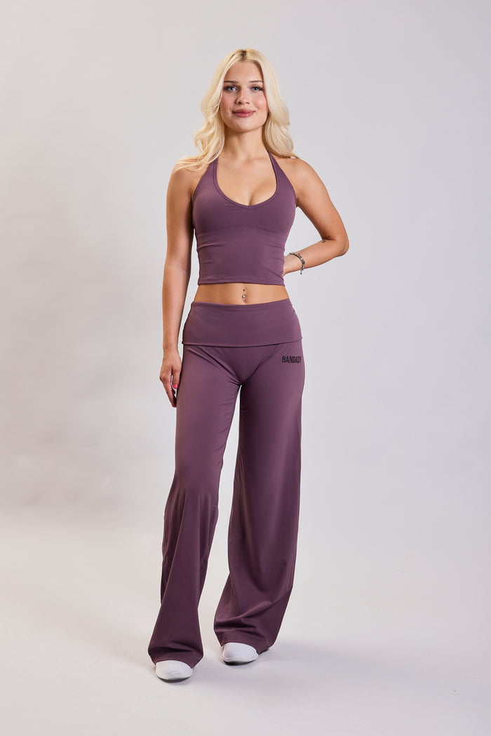 AZUR SLEEVELESS CROP TOP DARK PURPLE