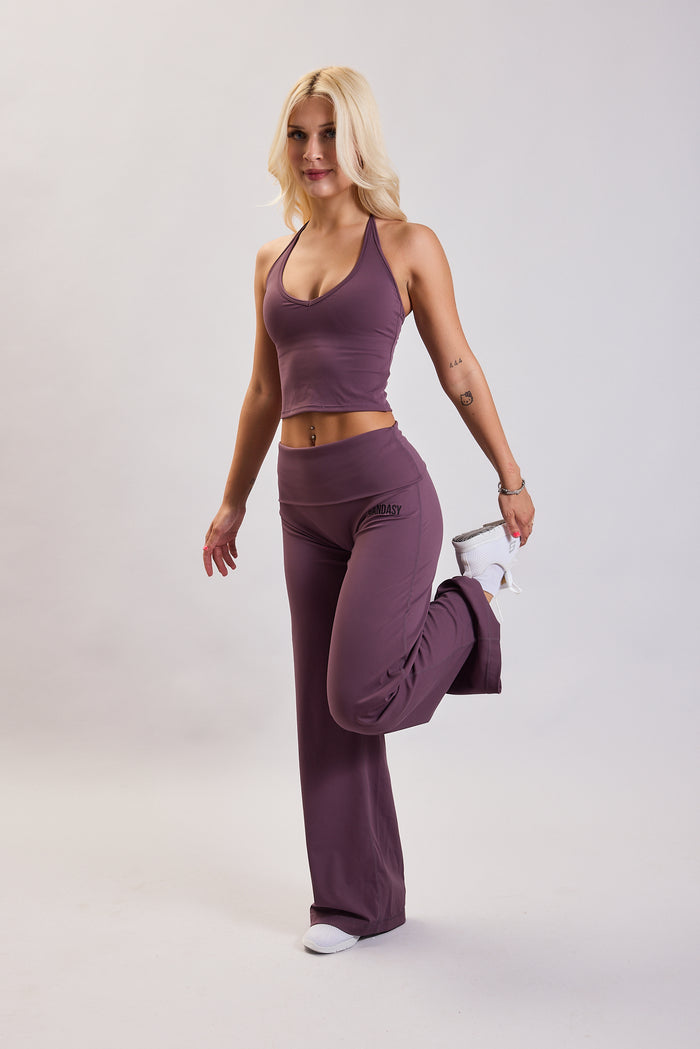 AZUR SLEEVELESS CROP TOP DARK PURPLE