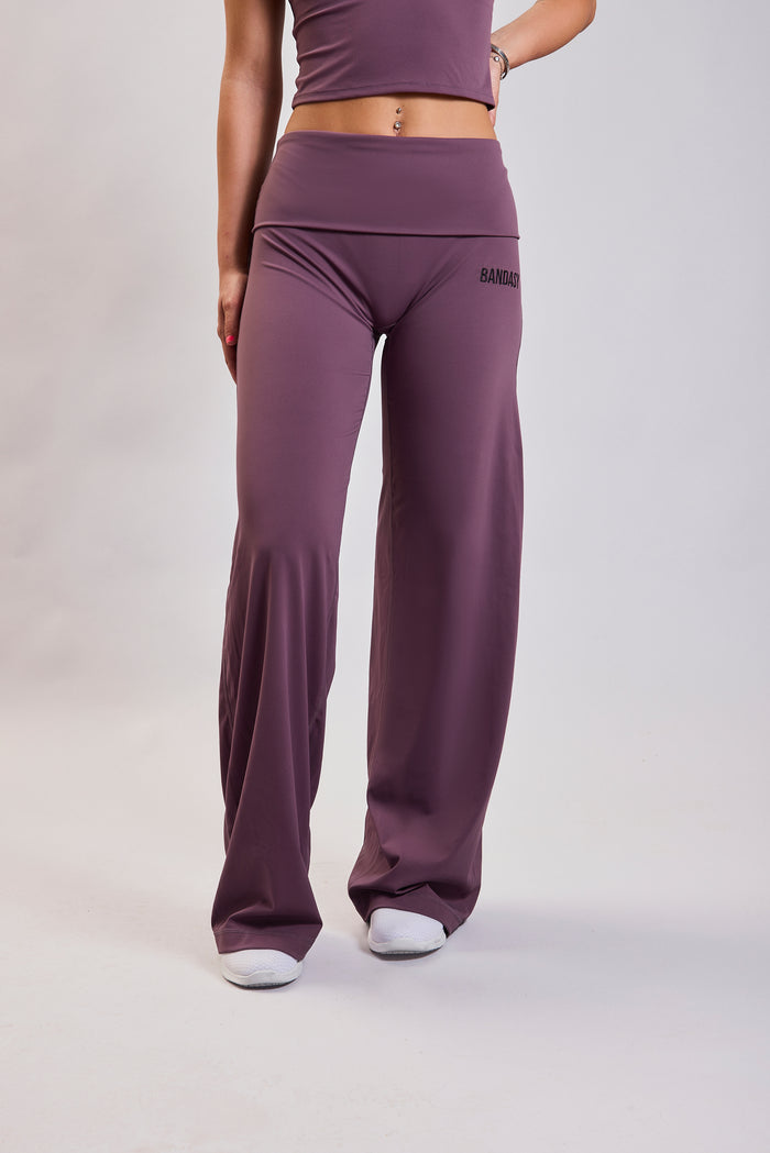 AZUR STRAIGHT LEG BOTTOMS DARK PURPLE