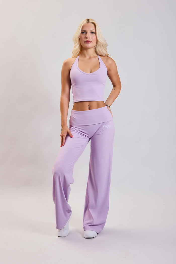 AZUR STRAIGHT LEG BOTTOMS PASTEL LILAC