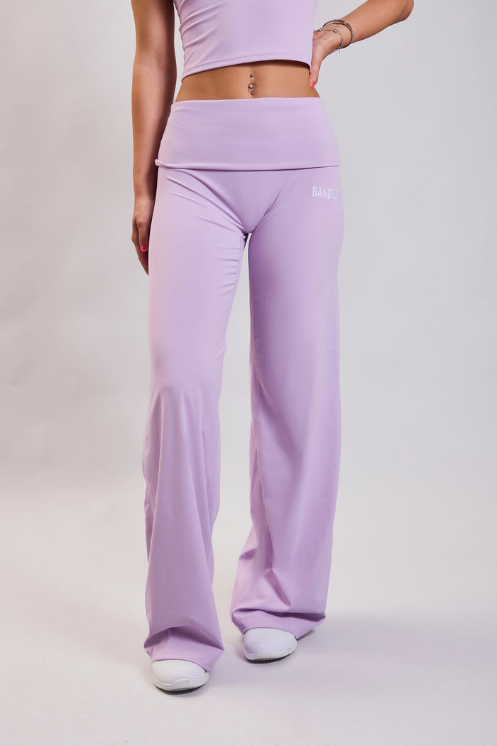 AZUR STRAIGHT LEG BOTTOMS PASTEL LILAC