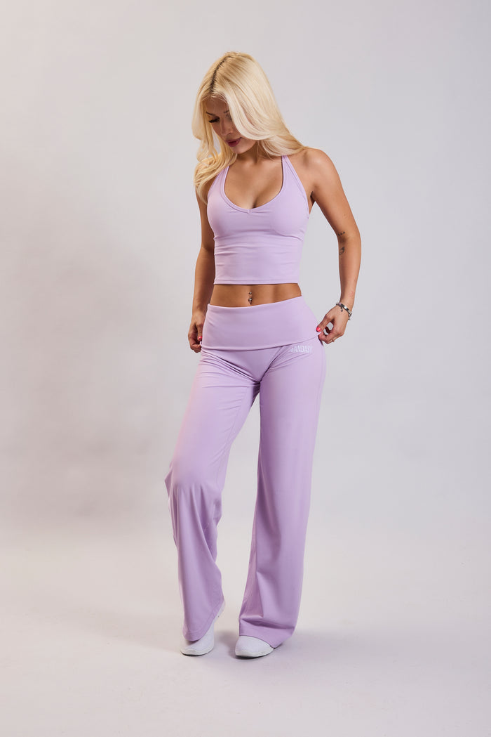 AZUR STRAIGHT LEG BOTTOMS PASTEL LILAC