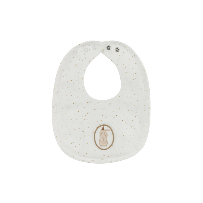 Baby Boy Bib – Ivory Tan – Speckled Bunny
