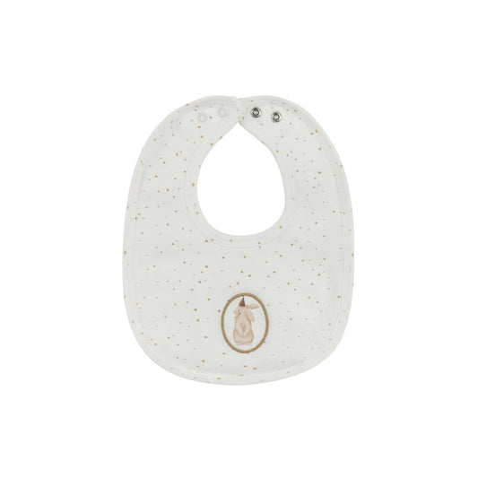 Baby Boy Bib – Ivory Tan – Speckled Bunny