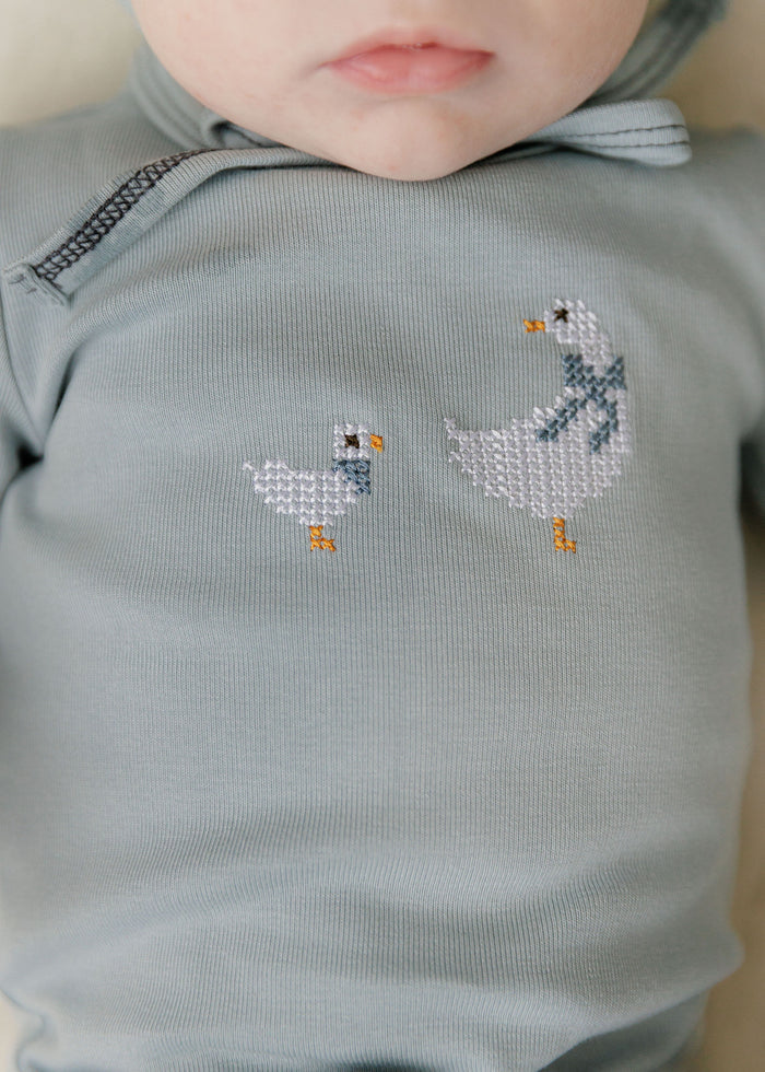 Baby Boy Layette Set – Blue – Cross Stitch Duckling