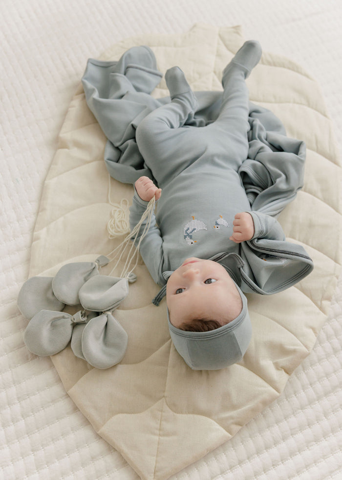 Baby Boy Layette Set – Blue – Cross Stitch Duckling