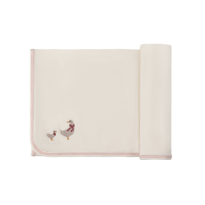 Baby Girl Layette Set – Ivory Pink – Cross Stitch Duckling