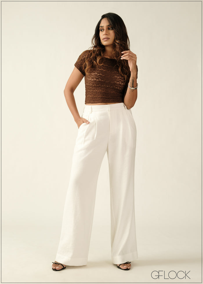 Back Elasticated Casual Pant - 270726