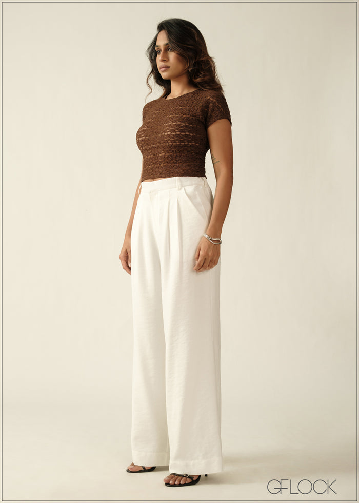 Back Elasticated Casual Pant - 270726