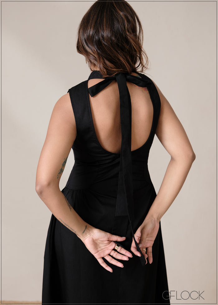 Backless Tie Dress- 220826