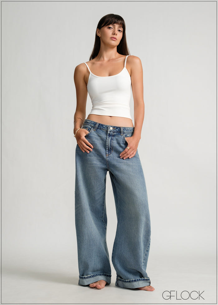 Baggy Fold-Up Jean - Short Length - 120426