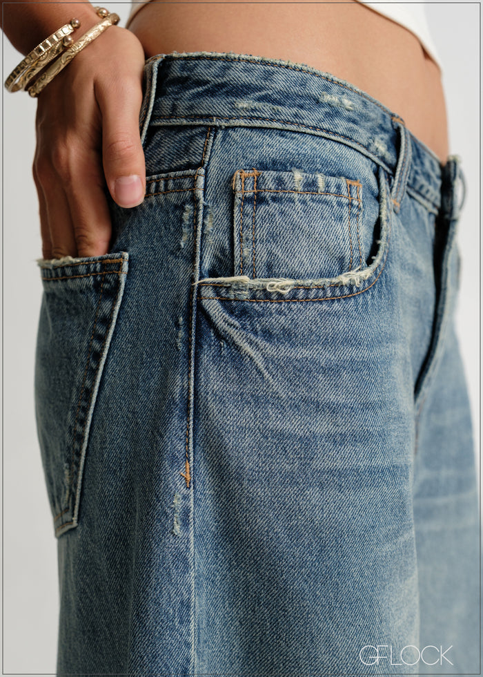 Baggy Fold-Up Jean - Short Length - 120426