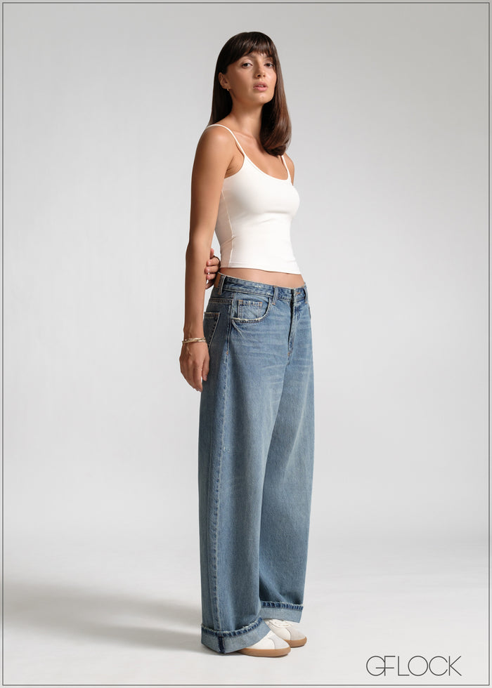 Baggy Fold-Up Jean - Short Length - 120426