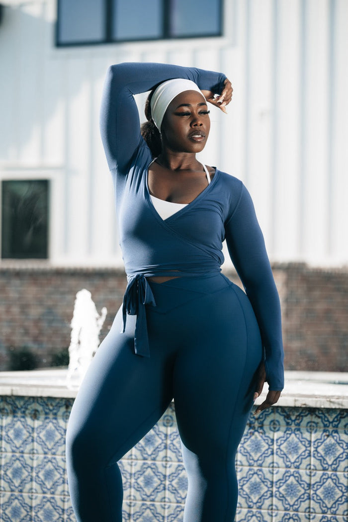 Ballet Wrap - Baked Blue