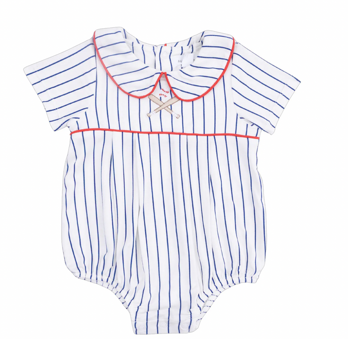 Baseball Stripe - Classic Box Pleat Bubble