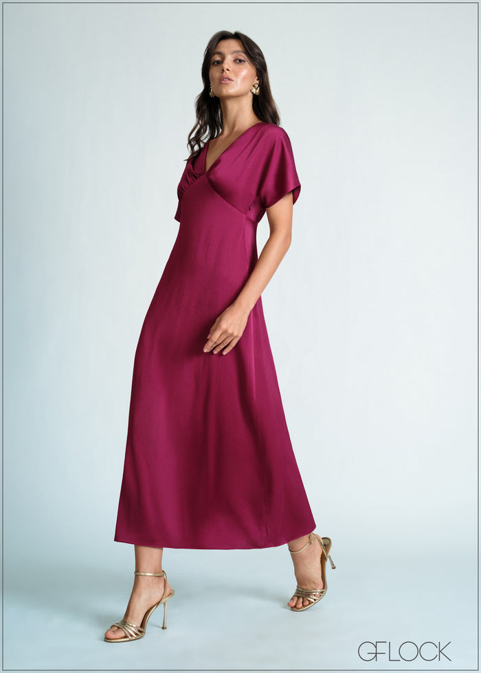 Batwing Sleeve Maxi Dress - 170726