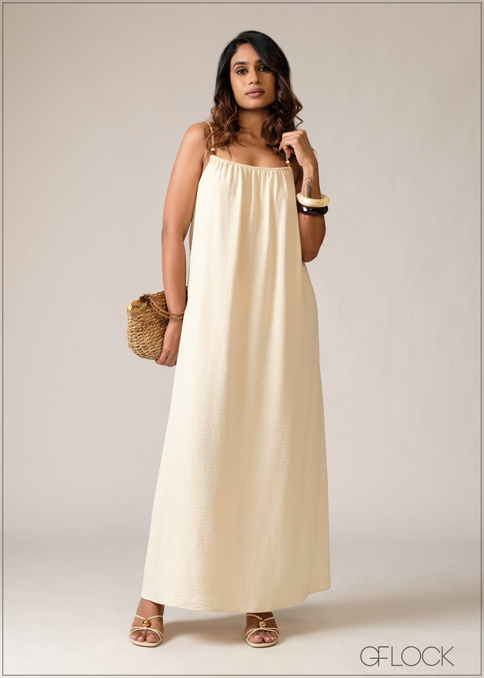 Bead Detailed Gathered Dress - 150626