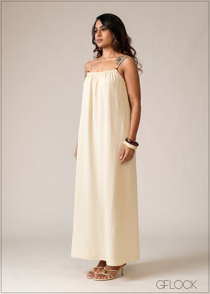 Bead Detailed Gathered Dress - 150626