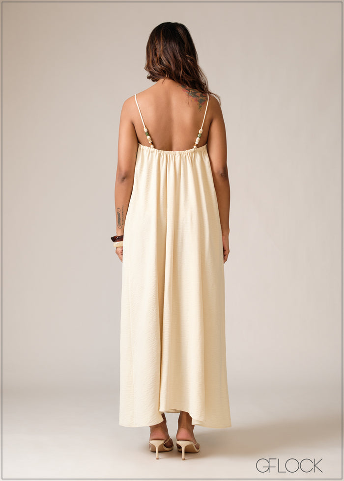 Bead Detailed Gathered Dress - 150626