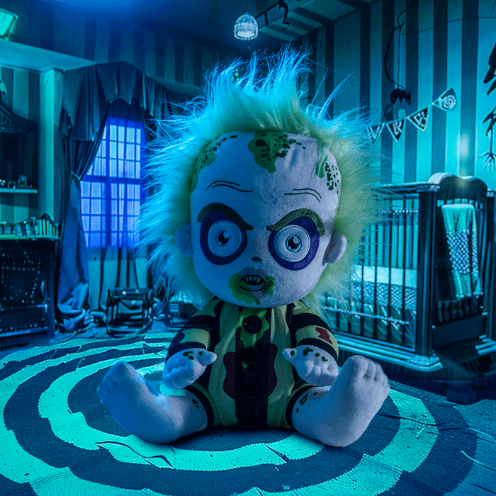 Beetlejuice Baby Beetlejuice plush toy from Beetlejuice, soft and interactive plush for children, featuring detailed character design.