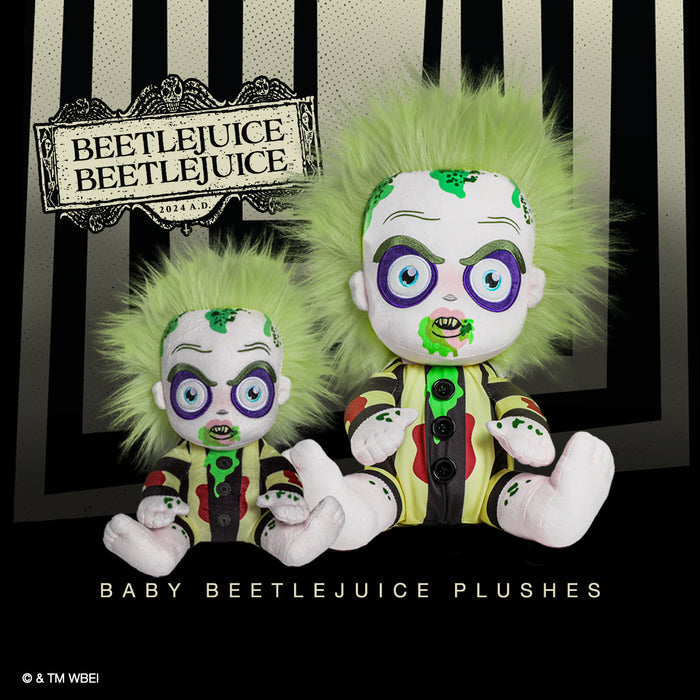 Soft Baby Beetlejuice plush bundle featuring adorable Beetlejuice character plush toys from the Beetlejuice brand.
