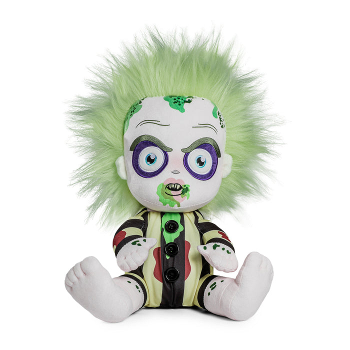 Blue Hawaii Baby Beetlejuice plush toy from Beetlejuice, featuring interactive features and soft, plush fabric.