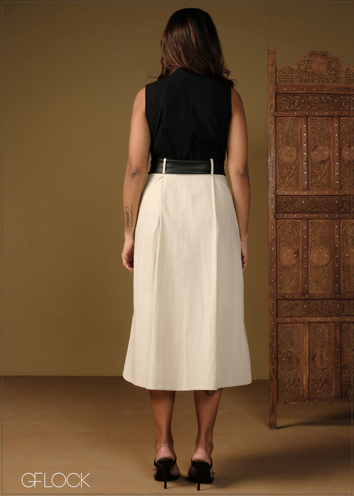 Belt Detailed Dress - 110426