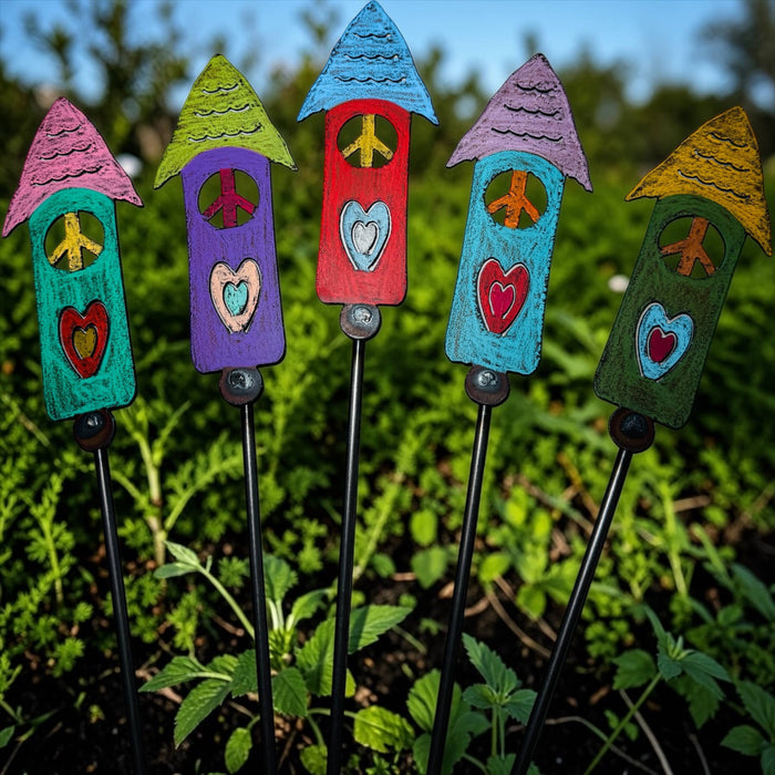 Birdhouse Plant Stake