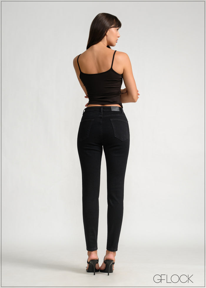 Black High Rise Skinny Jean - 120426