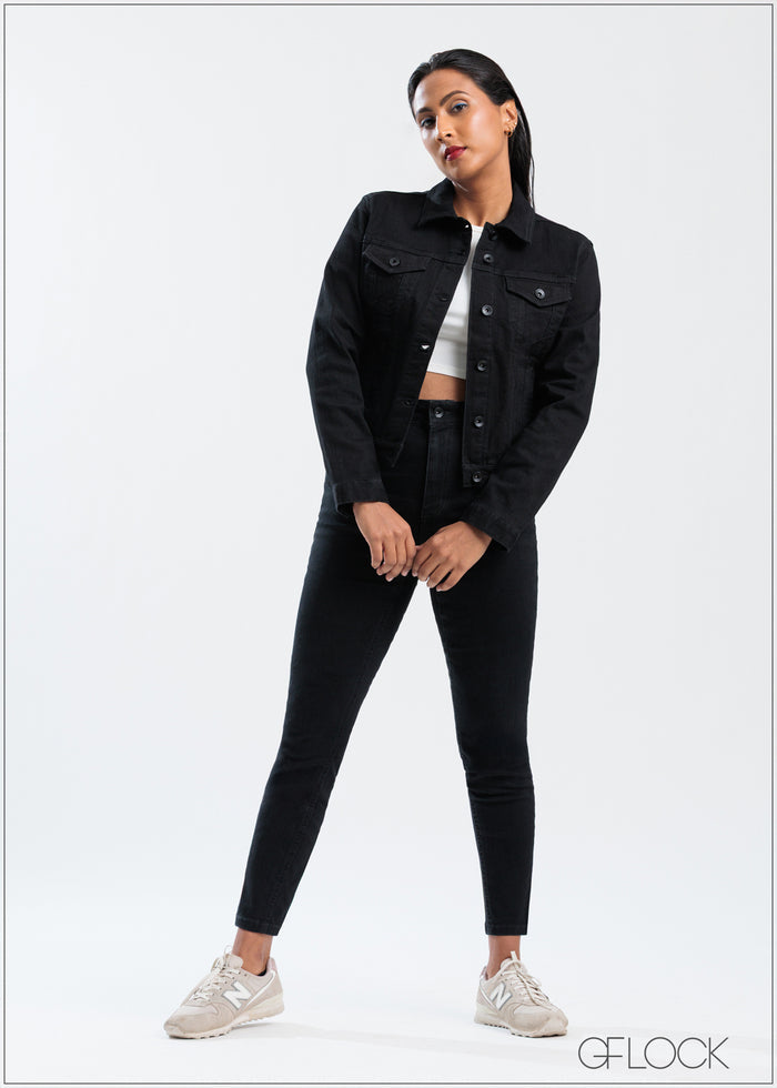Black High Rise Skinny Jean - 131124