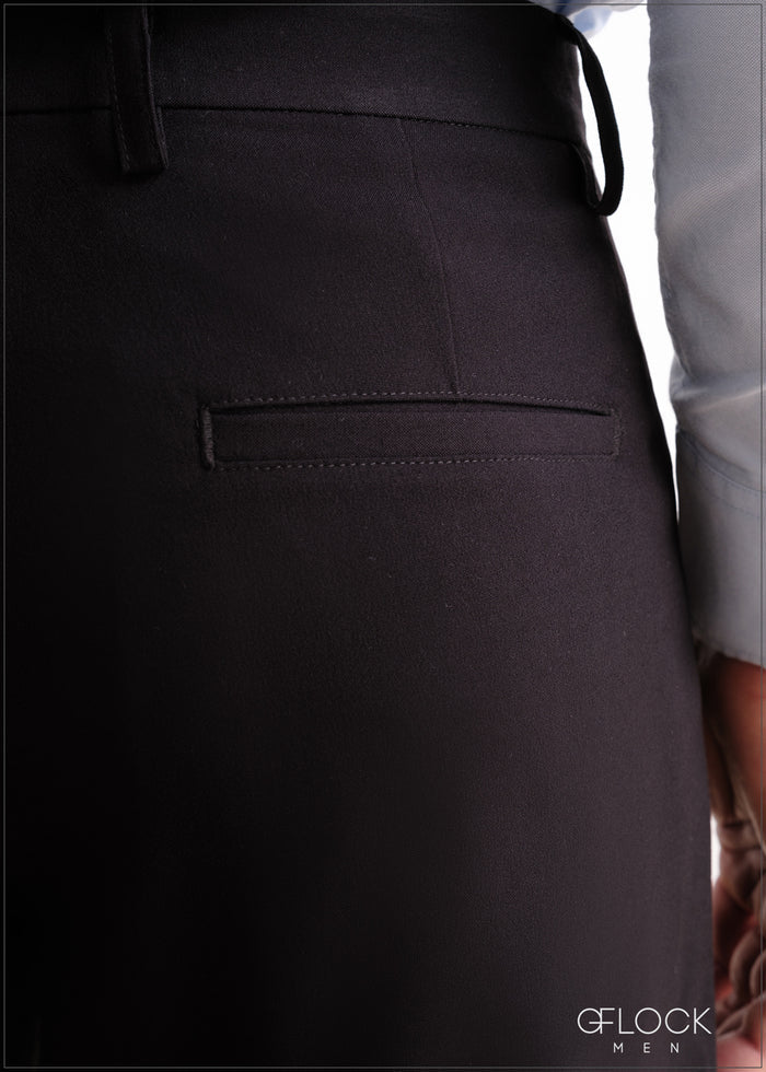 Black Pleated Pant - Short Length - 090726